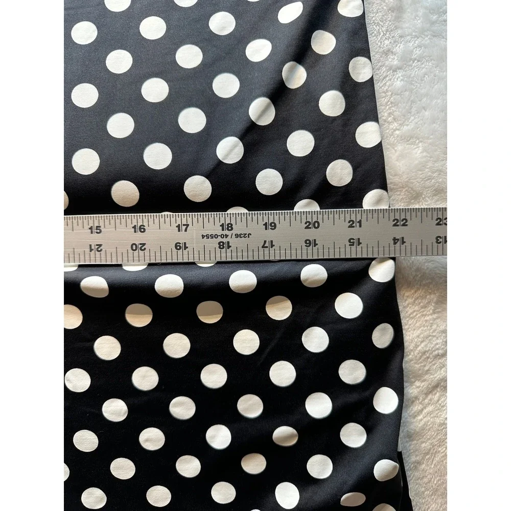 Lands End Black White Polka Dot Swim Cover Up Dress Large‎ 14-16 515396 - 6